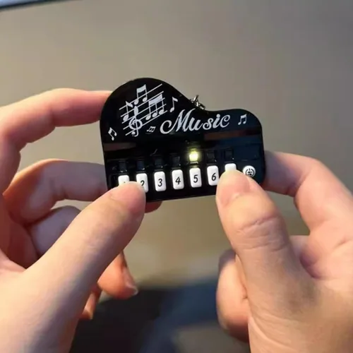 Miniatura 4 de LIFKOME Llavero colgante de piano, 2 piezas, llavero de teclado de piano, mini instrumento musical, colgante para decoración de mochila y bolso