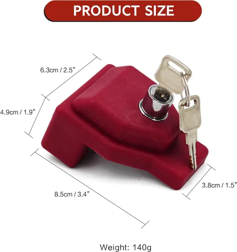 Miniatura 6 de Plástico, Cerradura de Mano Glad, con Llave Igual, Paquete de 3