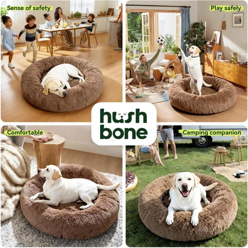 Miniatura 4 de Premium Donut Dog Bed,Dual Memory Foam Orthopedic Beds for Large Sized Dogs,Thick Cooling Gel Fluffy Calming Pet Couch with Removable Waterproof