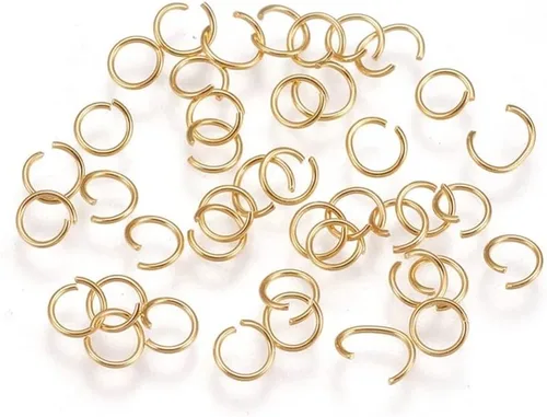Miniatura 38 de HDSupplies 100 piezas - 4mm de argollas de acero inoxidable 304 de tono negro - Calibre 22 (espesor de 0.6mm)