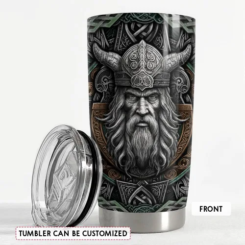 Miniatura 3 de Vaso vikingo personalizado Vikings Celtic de acero inoxidable de 20 onzas, 30 onzas, taza de viaje para café, taza con nombre personalizado, regalos