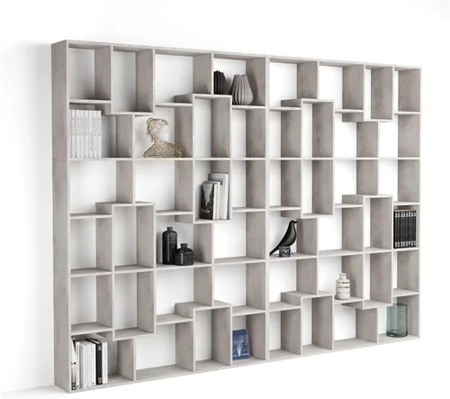 Miniatura 13 de Mobili Fiver, Iacopo XS Estantería con puertas de panel (63.31 x 31.5 pulgadas), color negro Ashwood, Made in Italy
