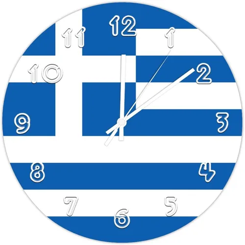 Miniatura 11 de Kosovo - Reloj de pared redondo con bandera de Kosovo, silencioso, sin tictac, para cocina, dormitorio, oficina, decoración interior del hogar