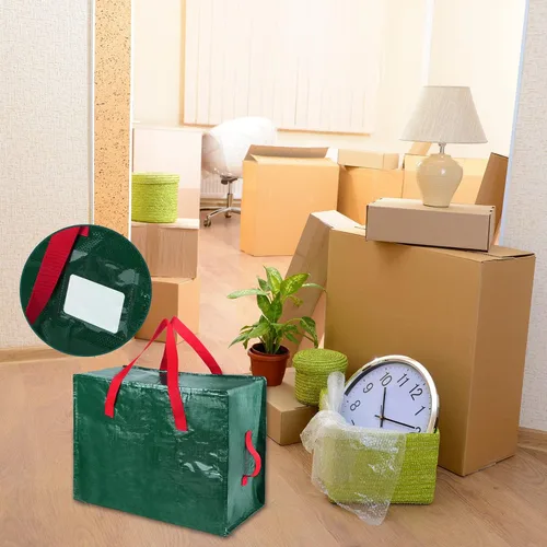 Miniatura 6 de Shappy 6 bolsas de almacenamiento de Navidad resistentes extra grandes para decoración de Navidad, bolsas de almacenamiento