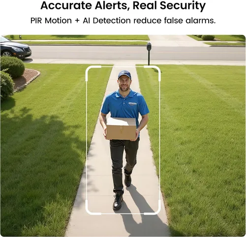 Miniatura 3 de aosu Cámaras de seguridad solar 2K inalámbricas para exteriores, cámara solar para exteriores para seguridad del hogar, cámara WiFi con visión