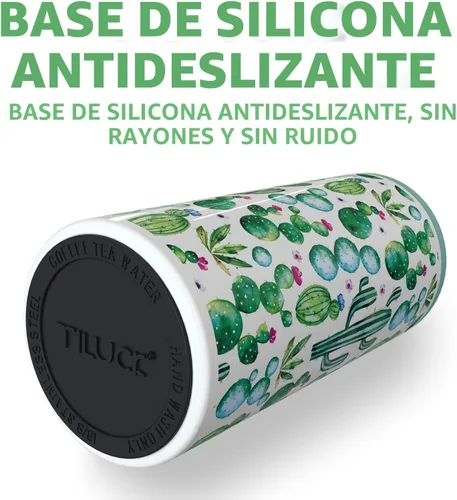 Miniatura 4 de TILUCK Enfriador de Latas Delgadas para Cerveza Delgada y Seltzer Duro, Acero Inoxidable, Acero Inoxidable Aislado de Doble Pared para Latas Cactus