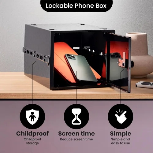 Miniatura 9 de Lockabox One™ Caja de almacenamiento compacta e higiénica con cerradura para alimentos, medicamentos, tecnología y seguridad en el hogar