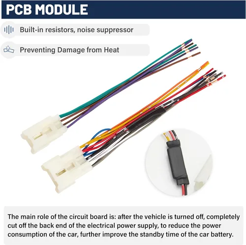Miniatura 2 de RED WOLF Arnés de cableado de radio para automóvil, resistencias integradas, protege los vehículos, reemplazo de batería para Toyota Tundra