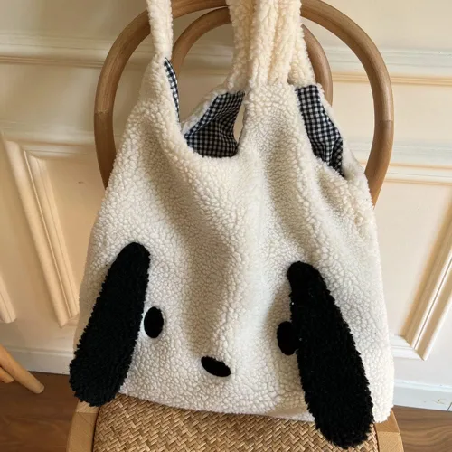 Miniatura 4 de JQWYGB Bolso de mano esponjoso para mujer Bolso de mano Kawaii estético lindo Y2K bolso de mano mullido bolso de mano para las axilas