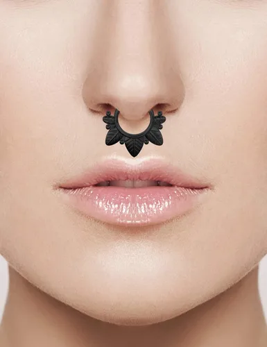 Miniatura 2 de SCERRING Aros falsos para tabique nasal, circonita cúbica transparente, no perforada, gancho para nariz, septum, piercing para el cuerpo, joyería
