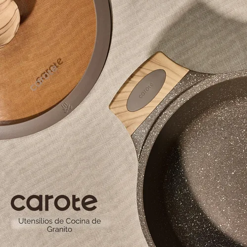 Miniatura 8 de CAROTE Juego de 26 ollas y sartenes antiadherentes, juego de utensilios de cocina, ollas y sartenes de inducción, cocina antiadherente, sin PFOA