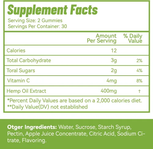 Miniatura 2 de Natural Hemp Gummies 2,000,000 XXL Extra Strength - Veganas, bajas en azúcar, sin OMG - 120