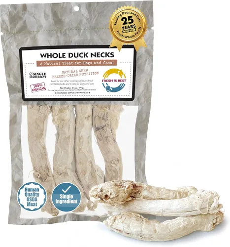 Miniatura 12 de Fresh Is Best Duck Heart - Golosinas liofilizadas para perros – Golosinas crudas liofilizadas para gatos en bolsa resellable con cremallera – Alto