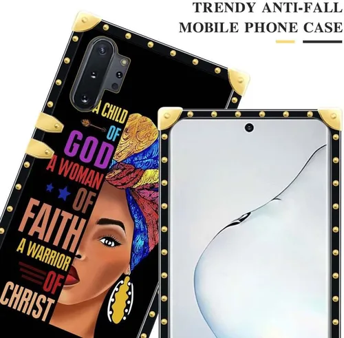 Miniatura 2 de DAIZAG Funda compatible con Samsung Galaxy Note 10 Plus, decoración dorada de mujer de fe, funda protectora de TPU suave antiarañazos