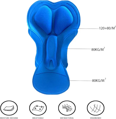 Miniatura 4 de EZRUN - Pantalones cortos de ciclismo de montaña acolchados 3D para hombre