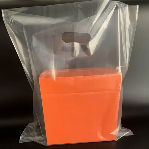 Miniatura 6 de Paquete de 50 bolsas de plástico transparente extra grandes de 26 x 26 pulgadas con asas, feria comercial, recuerdos de fiesta y múltiples ocasiones