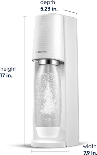 Miniatura 11 de SodaStream Terra Máquina de Agua con Gas (Blanco) con CO2, Botella DWS y Bubly Drop
