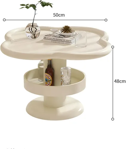 Miniatura 2 de Mesas de centro redondas para sala de estar, mesa de centro para sala, mesas auxiliares mesa de sala de estar con almacenamiento, mesa de grano
