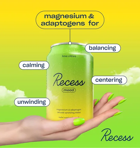 Miniatura 19 de Recess Mood - Bebida calmante con suplemento de magnesio, 12 onzas (Vainilla Naranja, paquete de 12)