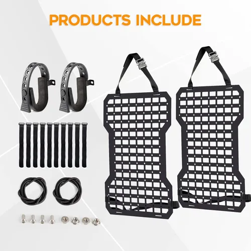 Miniatura 7 de Molle Seat Back Organizer Molle Panel Gun Holder Gun Rack Para Vehículos Tácticos Camión Montaje Paneles (2 PCS)