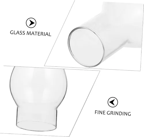 Miniatura 5 de DOITOOL Lámpara de cristal de queroseno para chimenea, 6.49 x 2.99 x 2.99 pulgadas, pantalla de repuesto para lámpara de aceite transparente