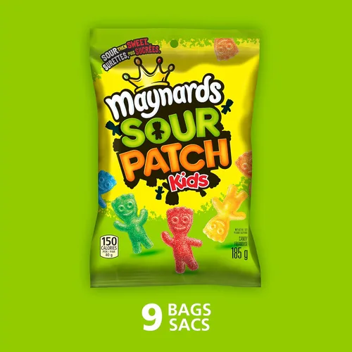 Miniatura 2 de Maynards Sour Patch Kids, 6.5 onzas, 9 unidades, importado de Canadá