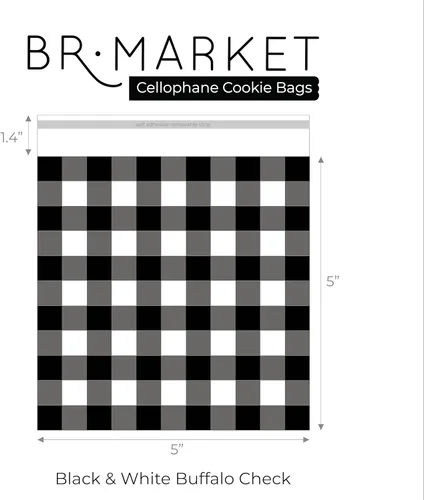 Miniatura 2 de Bolsas de celofán prémium para panadería, bolsas autosellantes transparentes para regalos, hornear y fiestas, 100 unidades, 5 x 5 pulgadas, cuadros