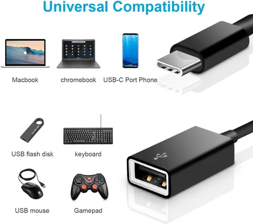 Miniatura 3 de Adaptador USB C a USB [Paquete de 2], Cable OTG Tipo C Macho a USB A Hembra Adaptador Usb a Usbc-c Compatible con Macbook Pro/Air iPad Pro 2022 2021