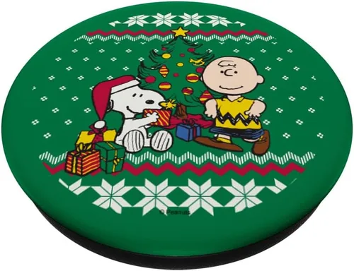 Miniatura 2 de Peanuts Snoopy Holiday Presents PopSockets - Agarre y soporte para teléfonos y tabletas