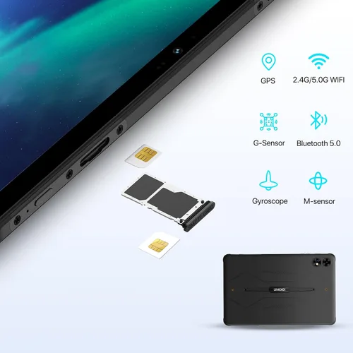 Miniatura 9 de UMIDIGI 2K 11 pulgadas Tablet Resistente Android, Active T1 Octa-core 16GB RAM+128GB ROM, 10000mAh, Cámara 16+16+8MP Tablet Resistente al Agua