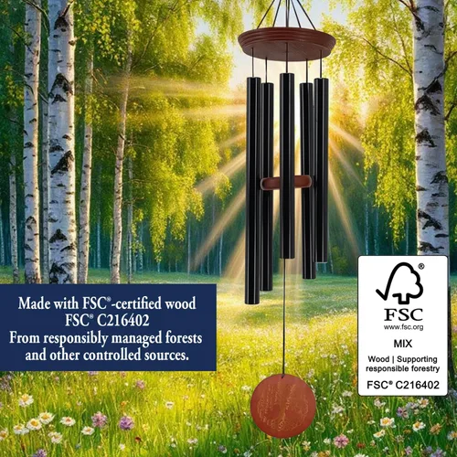 Miniatura 4 de Campanillas de viento para exteriores, campanillas de viento al aire libre para madre y abuela - Gran decoración colgante de jardín con grabado