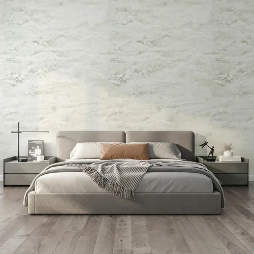 Livelynine Papel tapiz de textura de hormigón autoadhesivo para dormitorio, color blanco, crema, beige, lavado, cemento, texturizado, vinilo para