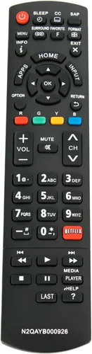 Miniatura 2 de N2QAYB000926 - Control remoto de TV de repuesto para Panasonic LED LCD Smart HDTV TC-42AS630 TC-42AS630U TC-50AS630 TC-55AS530 TC-60AS530