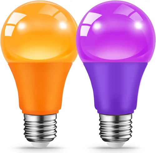 Miniatura 12 de JAHEKS Bombillas LED rosas para interiores y exteriores, 9 W (equivalente a 60 W), base E26, bombilla rosa para Navidad, Halloween, boda, fiesta