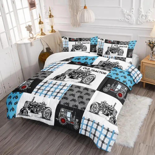 Miniatura 21 de Juego de edredón para niños Axolotl, tamaño individual, juego de ropa de cama con diseño de autos de carreras para niños, niñas, adolescentes