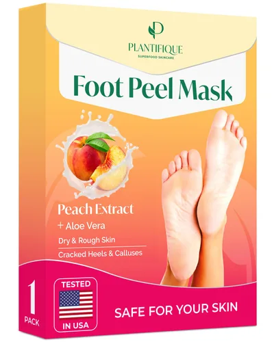 Miniatura 14 de PLANTIFIQUE Mascarilla exfoliante para pies, paquete de 2 para hombres Dermatológicamente probada, repara talones y elimina piel seca muerta