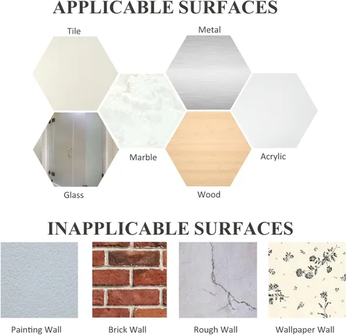 Miniatura 7 de VIS'V Ganchos adhesivos, ganchos de pared de ducha de metal, impermeables, 2 tiras adhesivas adicionales, plateado, 4