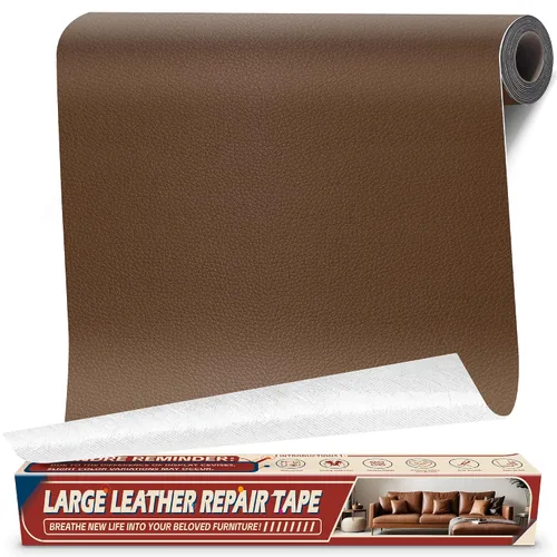 Miniatura 15 de Cahomo - Cinta de parches autoadhesivos para reparación de cuero para sofás - 8x11 pulgadas, kit de reparación de vinilo y cuero para muebles, Café