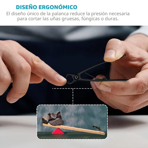 Miniatura 9 de Juego de cortaúñas con apertura de mandíbula ultra ancha, cortaúñas para uñas gruesas, cortador de uñas resistente, cortaúñas de acero inoxidable