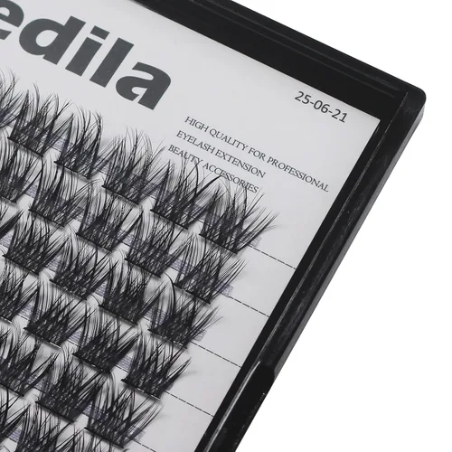 Miniatura 3 de Extensiones de pestañas postizas 3D con bandeja grande, aspecto natural, base fina, tallo ancho, pestañas postizas ligeras, de 0.315-0.709 in a