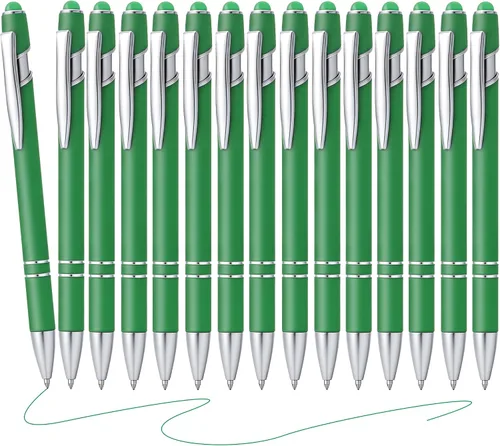 Miniatura 11 de Aozora Paquete de 18 Bolígrafos de Punta de Bola de Escritura Suave 2 en 1 Stylus Bolígrafo Retráctil de Punta de Bola con Punta Stylus Decoración
