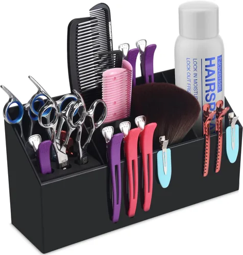 Miniatura 10 de Noverlife - Caja organizadora profesional para tijeras de barbero, organizador de almacenamiento para tijeras de peluquería de salón, peines, clips