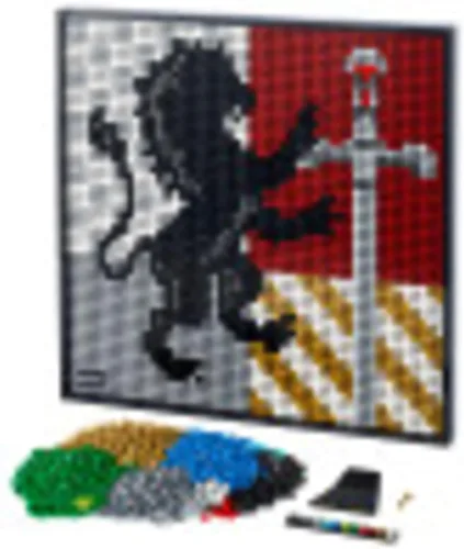 Miniatura 4 de LEGO Art Harry Potter Hogwarts Crests 31201 Kit de construcción; perfecto para adultos que aman pasatiempos y coleccionables, nuevo 2021
