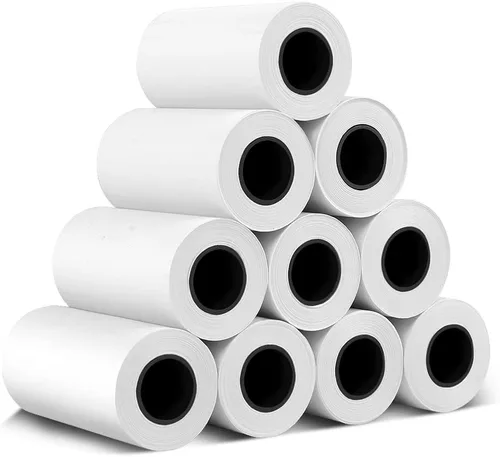 Paquete de 10 papeles de impresión de repuesto de cámara instantánea para niños, impresora fotográfica de 2.2 x 1.2 pulgadas, rollos de papel