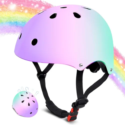 Miniatura 10 de Casco de bicicleta para niños de 2-3-5-8-14 años para niñas, niños, niños pequeños, niños y jóvenes, casco de bicicleta para niños pequeños