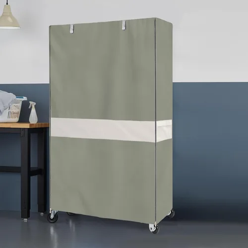 Miniatura 7 de Funda impermeable para estante de alambre resistente, protector de estantería de almacenamiento de garaje, ajuste universal de 30 x 14 x 62 Verde
