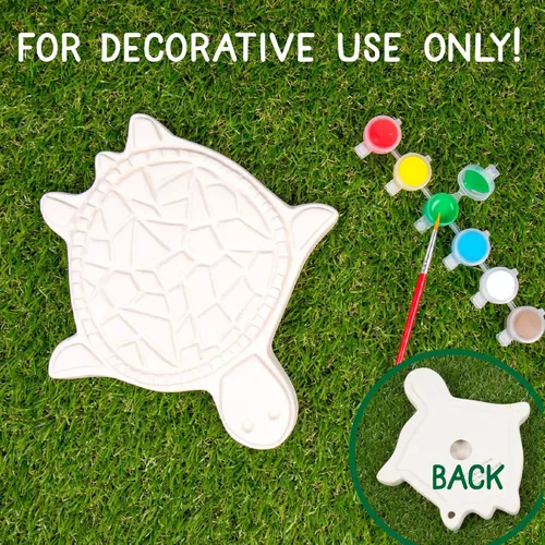 Miniatura 2 de Kit de Piedra Decorativa DIY de Tortuga en Mosaico Creative Roots, Incluye Piedra de Cerámica y 6 Pinturas Vibrantes para Niños de 8 Años en Adelante