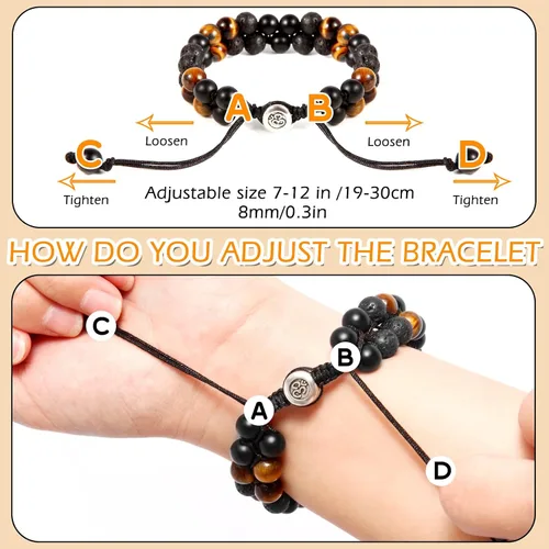 Miniatura 18 de Triple Protection Bracelet - for Protect & Balance - Energy Crystal Handmade Bracelets for Men Women