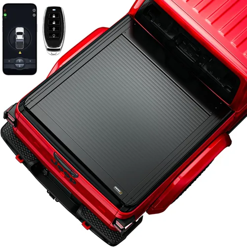 Miniatura 25 de ONINE Cubierta rígida retráctil Pull-Lock-Go para Ford Maverick 2022-2025 con caja de 4.6 pies (54.4 pulgadas), aluminio negro mate, compatible