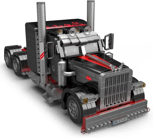 Miniatura 4 de Mould King 10037 Technique US Truck The Black Monster Modelo, Kit de coche deportivo con tecnología creativa, exhibición para coleccionistas